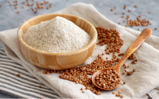 Vegetarian baking of buckwheat flour